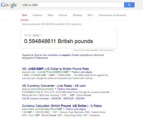google currency exchange